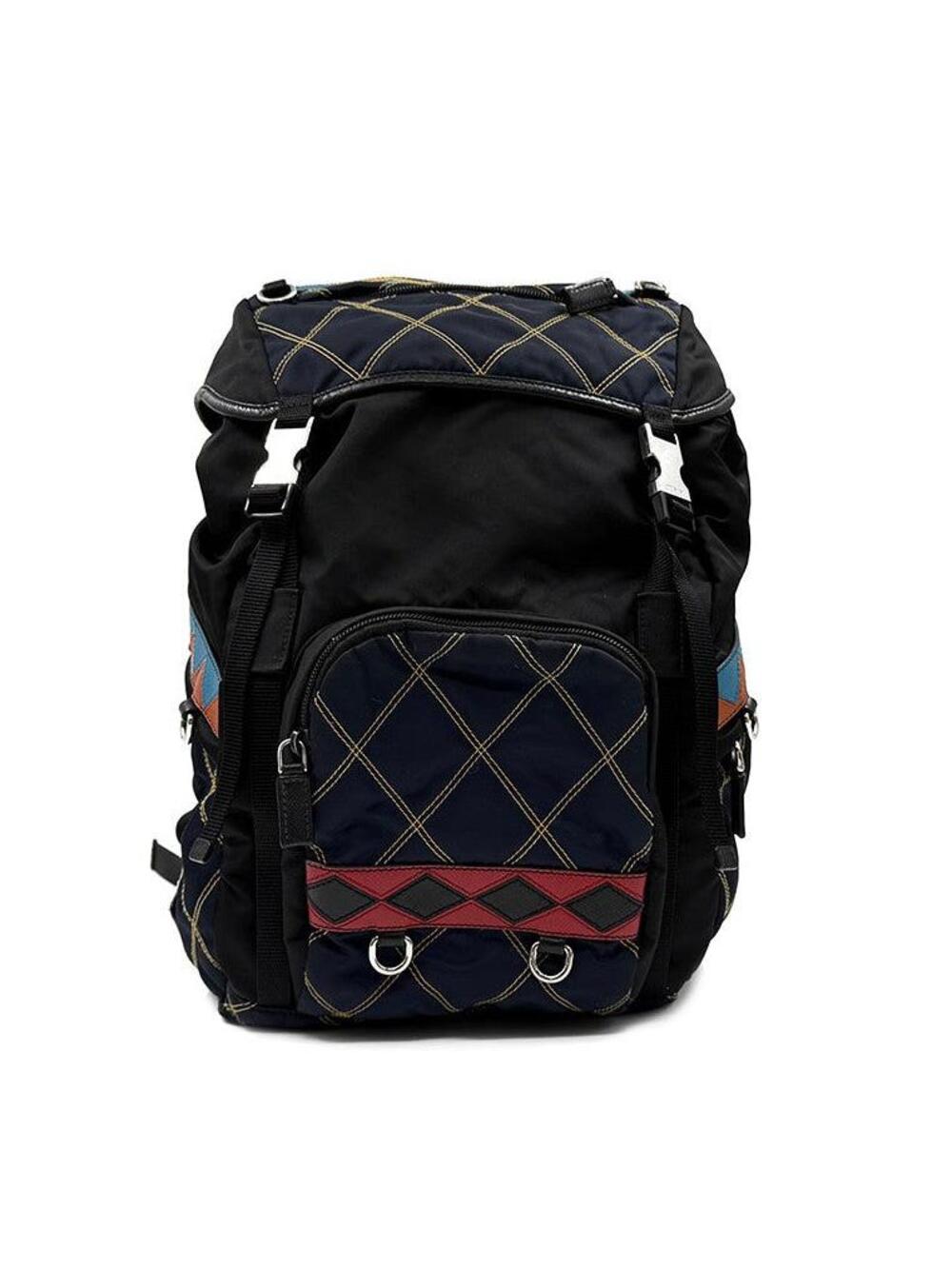 Prada Tessuto Patchwork Backpack #352623F56B